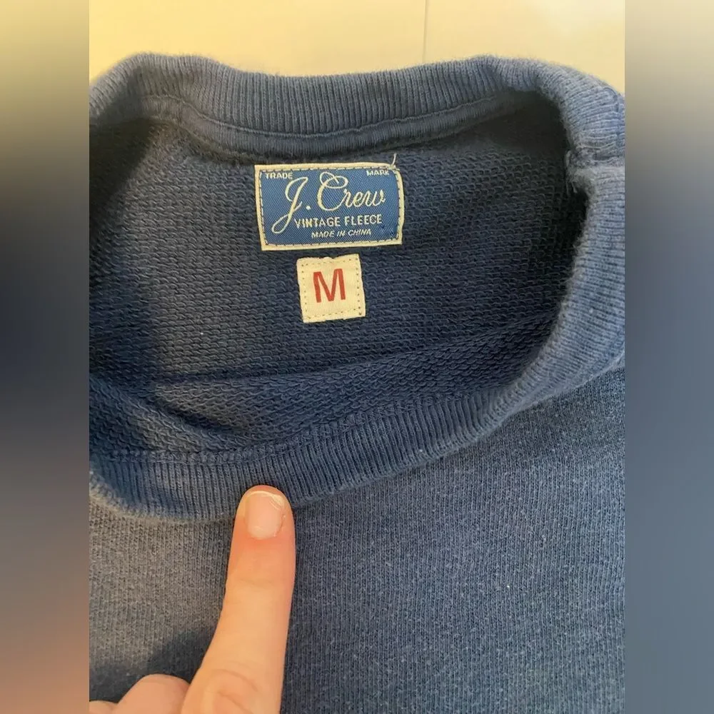 J. Crew Blue Two Tone Sweatshirt Medium